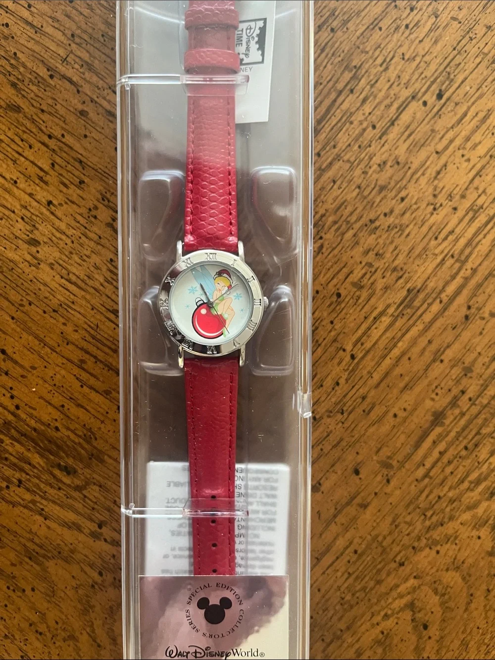 NWT Holiday Disney Tinker Bell Watch Women Time Works Special Edition Leather
